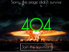 404 page, jgravity, jQuery, javascript, code css